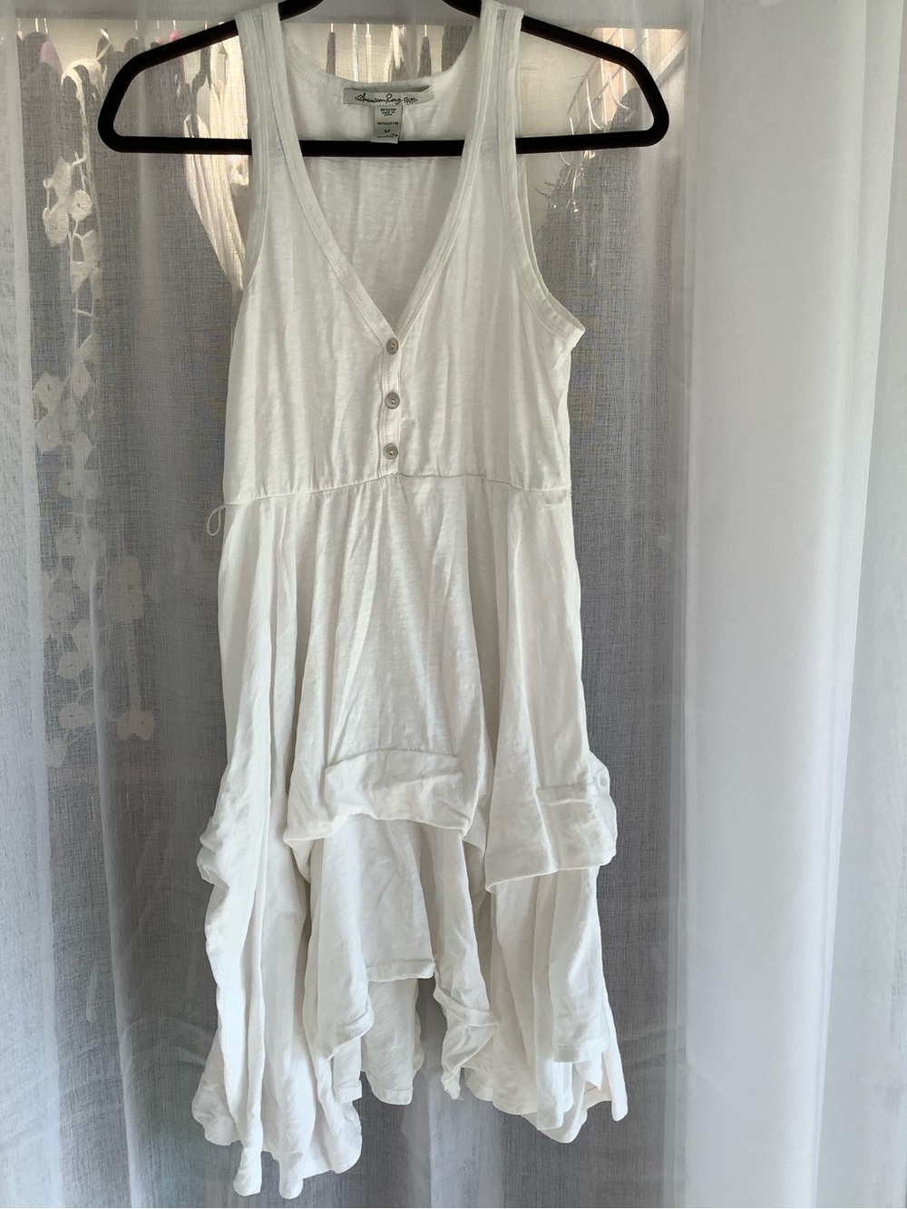 American Rag White Cotton Top with Scoop Neck